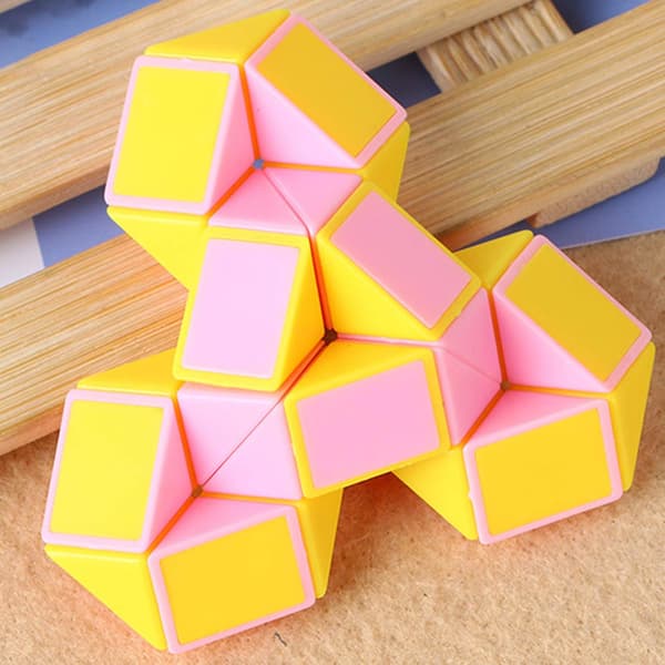 Læringslegetøj 12 Pak Magic Snake Cube 24 Stykker Mini Snake Speed
