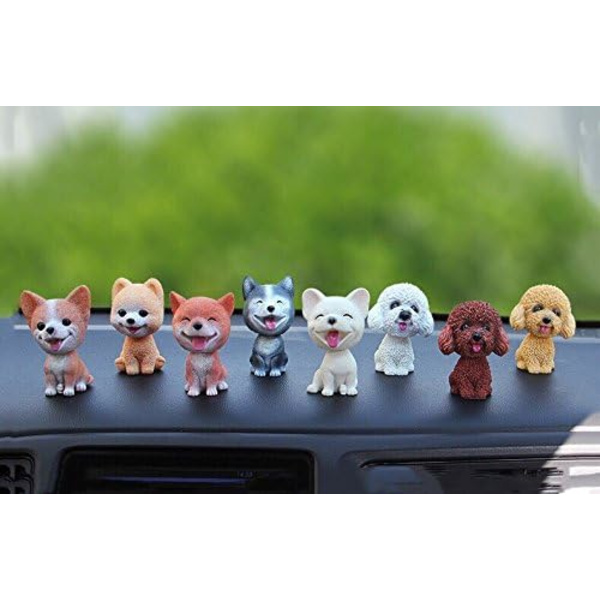 1 kpl Keltainen Auto Rakastettava Koirapatsas Liikuttaa Päätä Wobbling Head Noddi