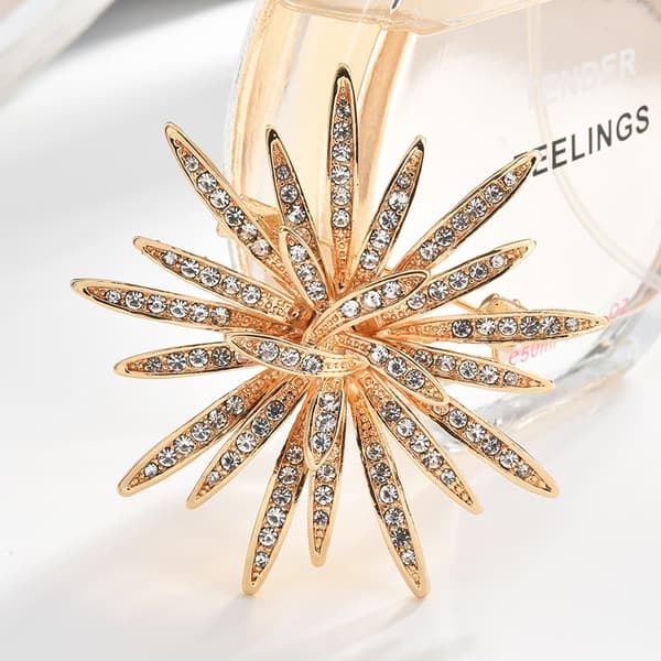 Dames Brosche, Guld Østrigsk Rhinestone Krystal Brosche Smykker