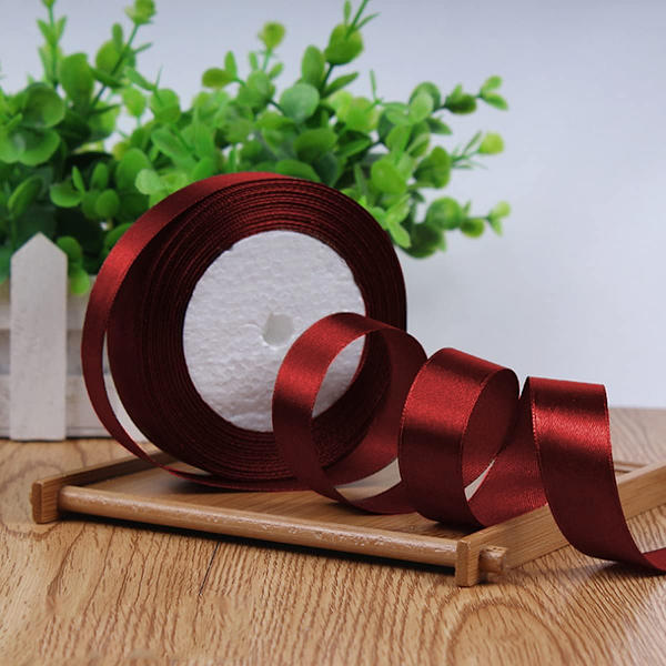 Svart 22 M Satängband 2 cm Bredd Satängband Presentband Deko