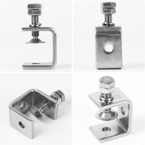 Raskaat ruostumattomasta teräksestä valmistetut puristimet, 4 kpl C-puristimet, 0-25 mm raskaat