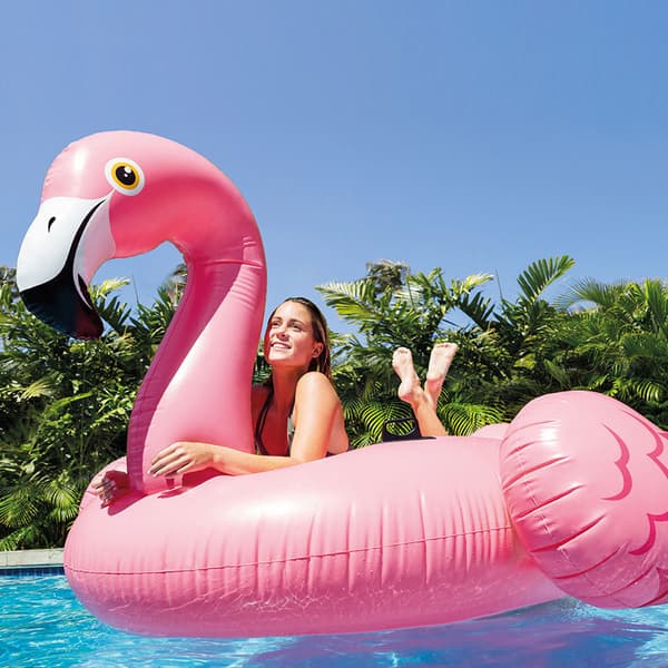 Vaaleanpunainen flamingo-uimalelu