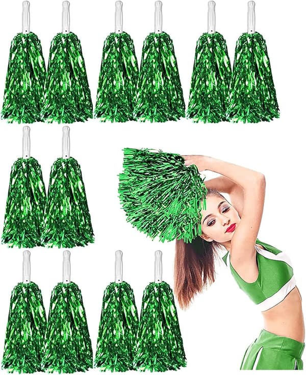 12 stk. Cheerleading Pompoms Multifarvede Pompoms