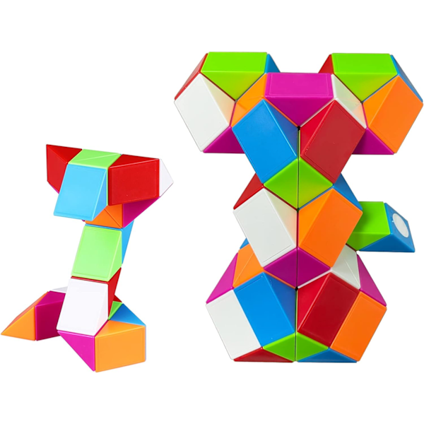 Magic Snake Puslespill 24+48 Brikker - Magic Snake Cube - Magic Snake Cube