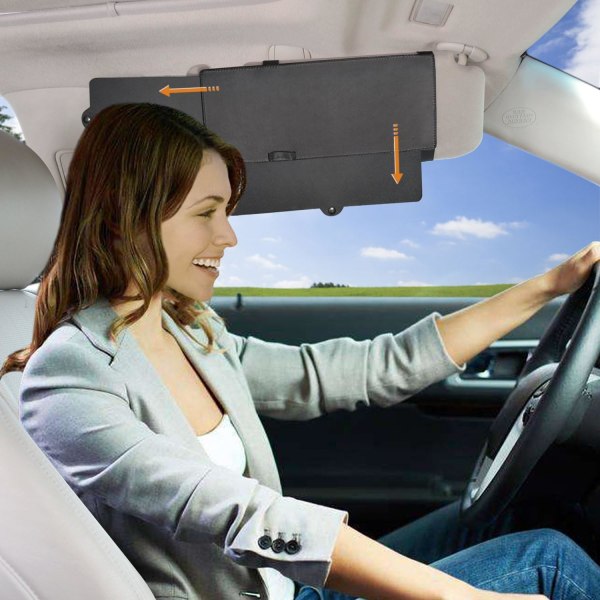 Anti-glare bilsolskærm til fører- og passagersæde foran - 2 P