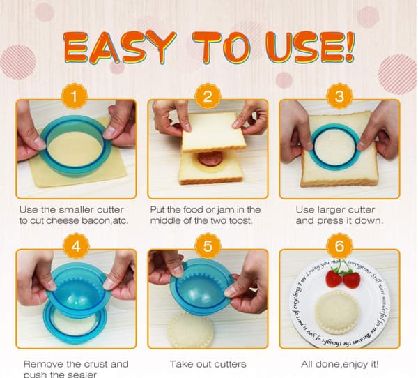 Bröd Sandwich Form - Uncrustables Barn Sandwich Cutter - Sandwic