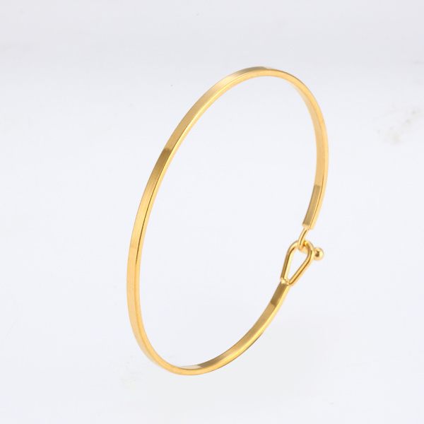 Smal guldbar armband för kvinnor enkel delikat tunn manschett Bang