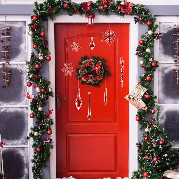 60 stk. Akryl Julepynt Akryl Snefnug Icicles Chr