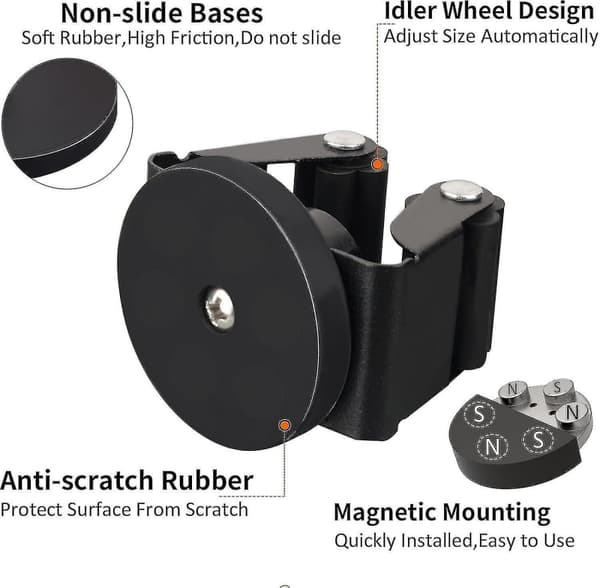 4 stk. Magnetisk moppe- og kostestativ, kraftig magnetisk moppeholder