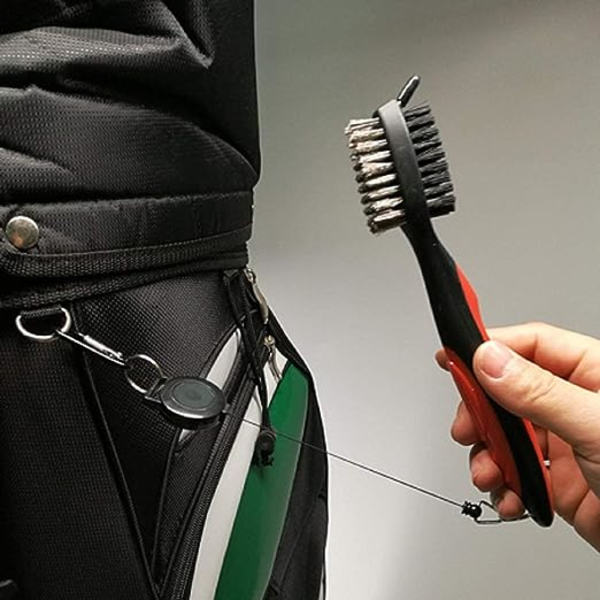 2-pack golfklubborste med slitsrengörare och infällbar dragkedja
