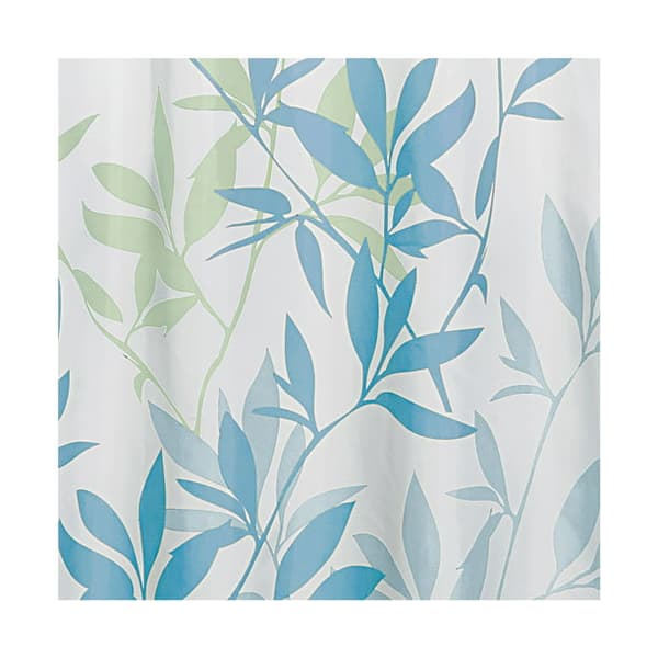 Blå blomster polyester dusjforheng, 72\" x 72\"