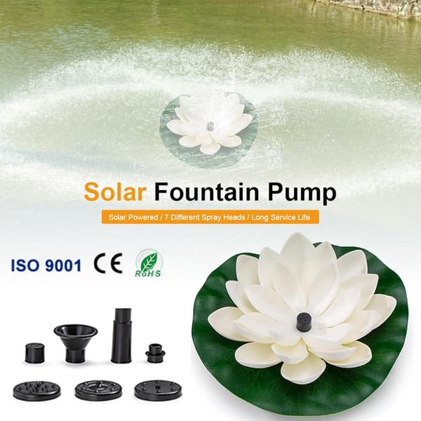 Solcellsfontänpump Flytande Solvattenpump Kit för Simning Po