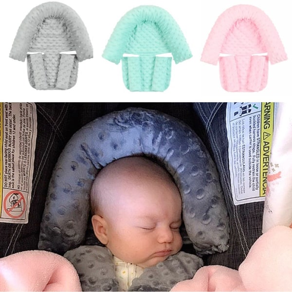 Baby Car Safety Blød sovehovedstøttepude med matchende S