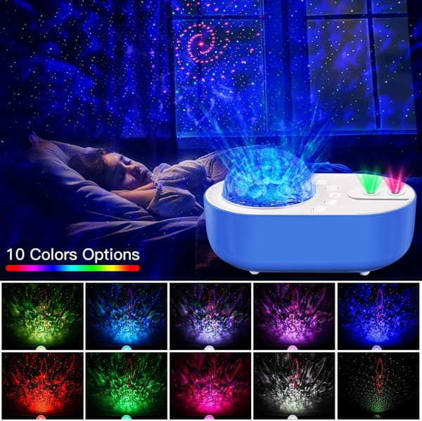Stjerneprojektor, Galaxy Sky Projector Light, LED med 360° Bluetoo