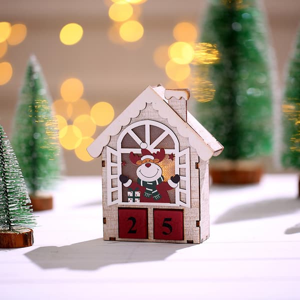 3 Julepynt i tre med julekalender Nisse Snømann E
