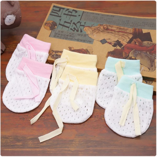 Newborn Baby Cotton Gloves No Scratch Mittens For 0-6 Months Boys