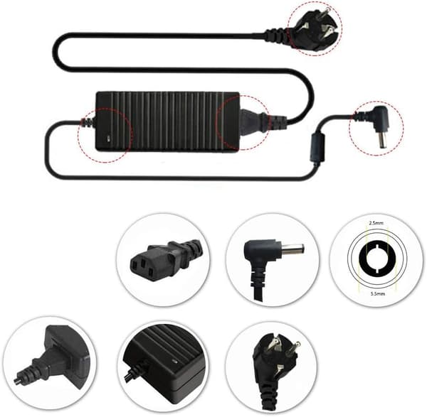 LED strømforsyning adapter transformator 24V 6A Ac/Dc Europa-plugg for