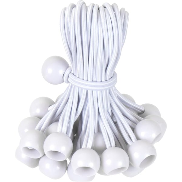 4mm 10cm Vit Elastisk Snodd Kraftig Gummisnodd för Utomhus Markis Tält UV-Skydd (30st)