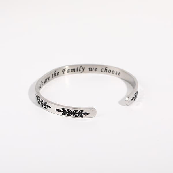 Inspirerende armbånd Manchet armbånd til kvinder rustfrit stål J