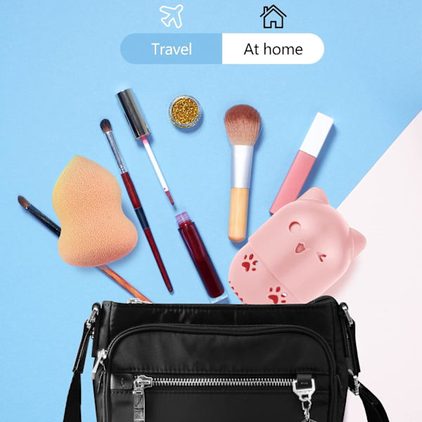 1PC (Blå) Marshmallow Makeup Sponge för Foundation, Silikon Tra