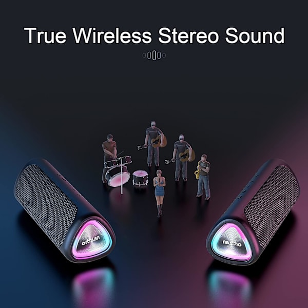 Kraftfull 360° Stereo Surround Bluetooth-högtalare: Ortizan M7 Porta