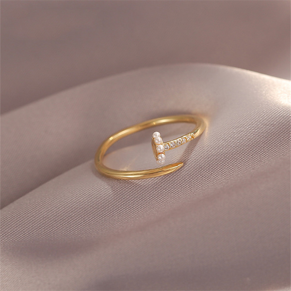 Klassisk design fint smycke Mikro-set zirkon lyxiga ringar för kvinnor