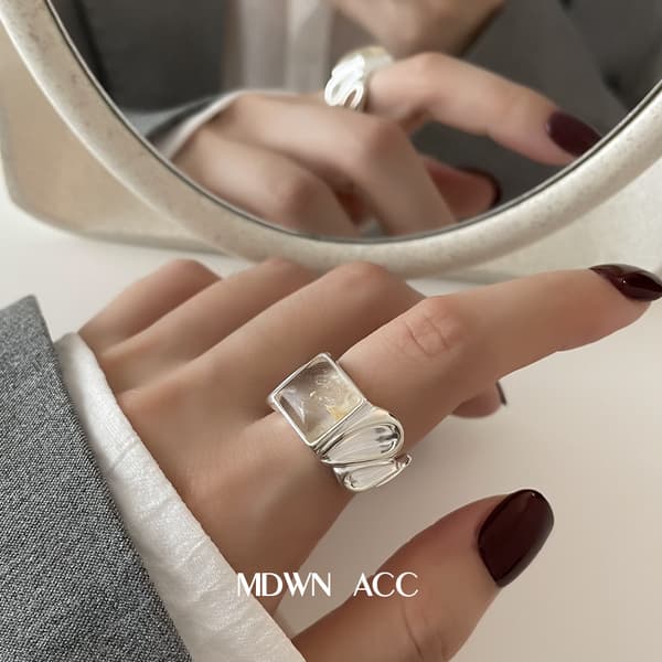 Dame Ring, Åben Justerbar Ring, 2-pak