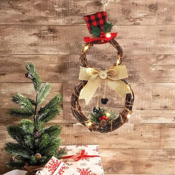 Julkrans för ytterdörr, julkransdekoration