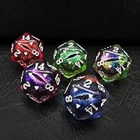 Polyhedral Dragon Eye 20-sidig tärning 5-pack, standardstorlek 20