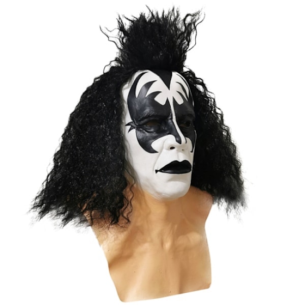 Samurai Steampunk KISS Gene Simmons Kombinations Halloween Maske Shut up ansigt