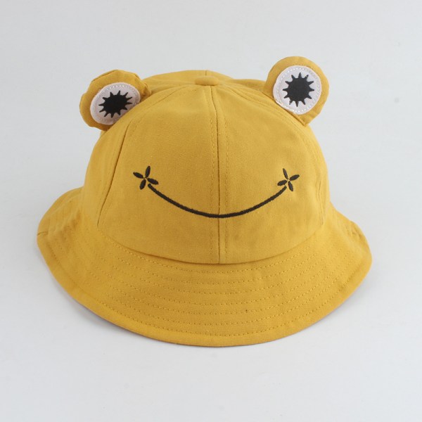 Hatte til forældre og børn, Cartoon Frog Bucket Hat, Unisex Summer Su