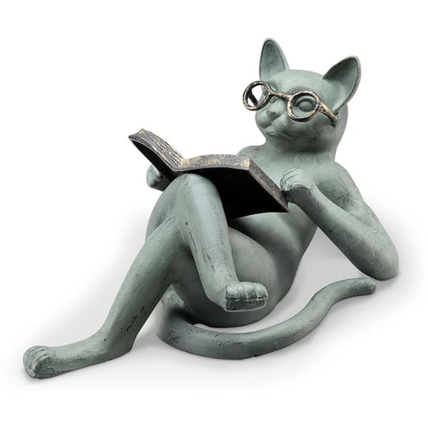 Kattstatyer Trädgårdsdekor - Litterära Katt Hartsprydnader Trädgårdsgata