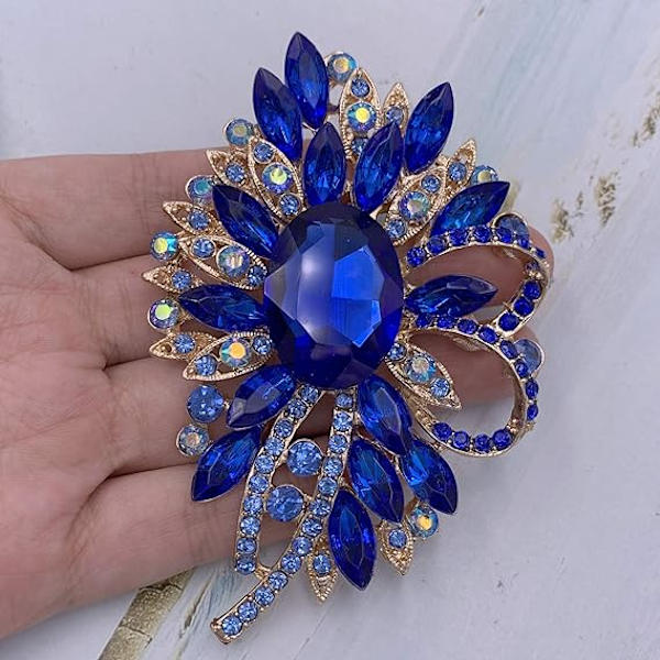 Stor stor blomma rosett brosch halsduk dekoration brosch stift