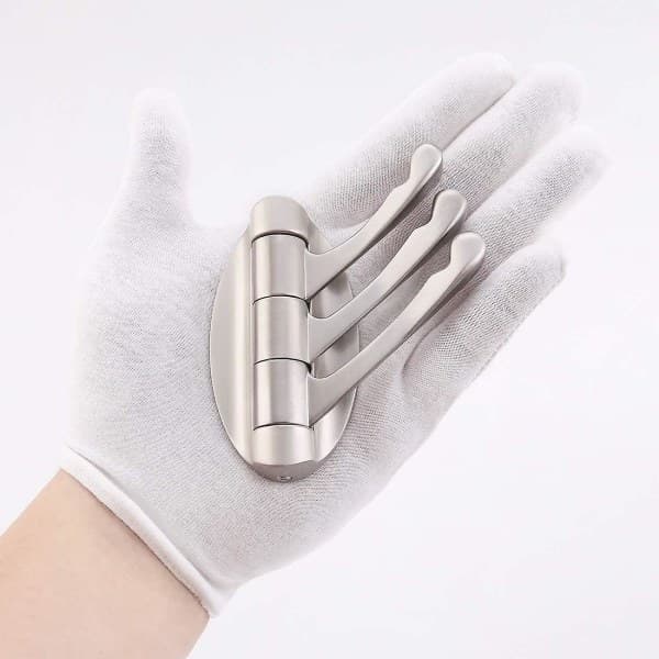 Solid Metal Swivel Hook Heavy Duty Folding Swing Arm Triple Coat