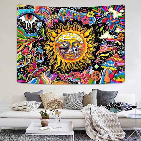 Sublime Tapestry Trippy Tapestry Sun Tapestry Hippie Mushroom Tap