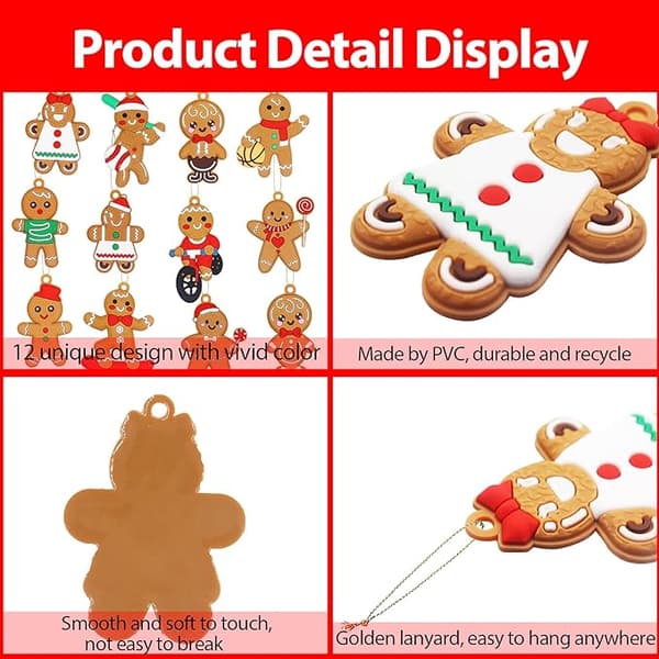 Juletræspynt og ornamenter sæt - Gingerbread Man De