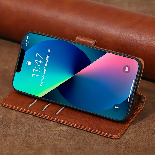 iPhone 11 - Läderfodral / Skydd Brun