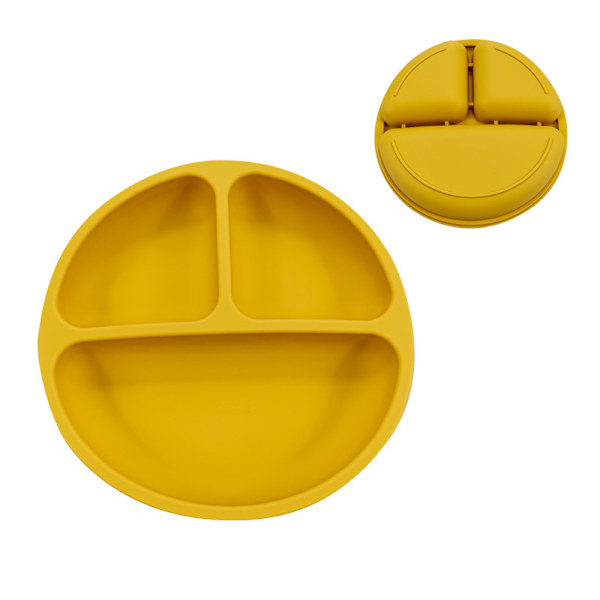 Baby Safe Sucker Silikone Spiseplade Solid Cute Cartoon Børn