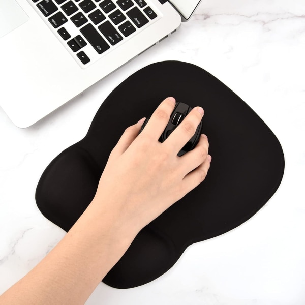 Ergonomisk musmatta med gelkudde, halkfri silikonbas, 4 mm