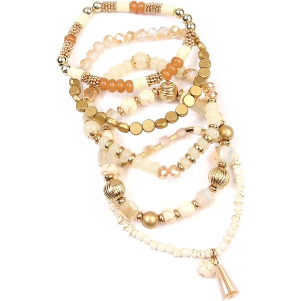 Bohemian Mix Bead Multi Layer Versatile Statement Armbånd - Sta