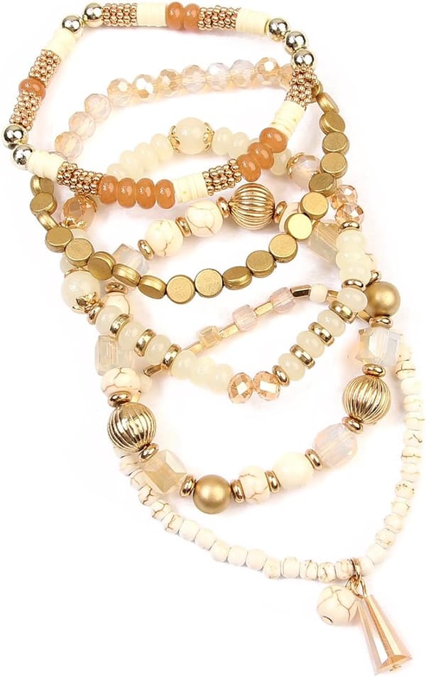Bohemian Mix Bead Multi Layer Versatile Statement Bracelets - Sta