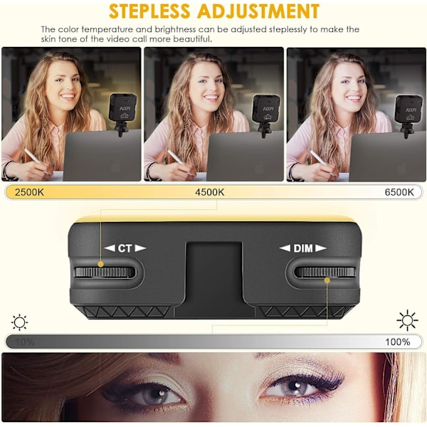 Videoneuvotteluvalo, kameravalo, ladattava LED-videol
