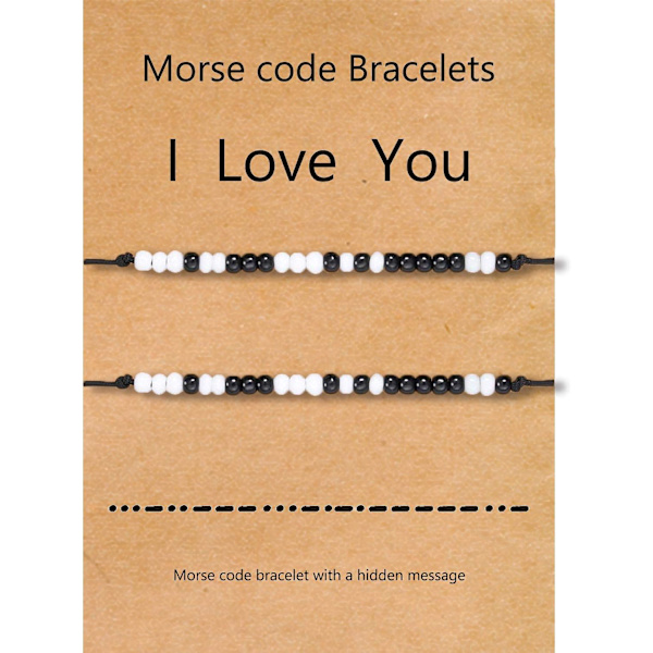 Pararmband för par Jag älskar dig Present till pojkvän från flickvän