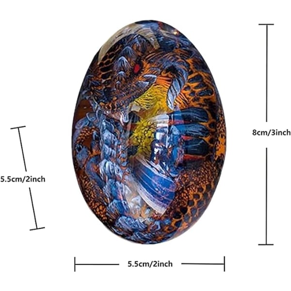 Lava Dragon Egg, Drømmekrystall Resin Transparent Dragon Egg, Exqu