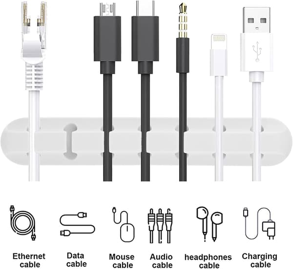 3 klips kabelarrangør kontor kabelarrangør for kabel USB-kabel