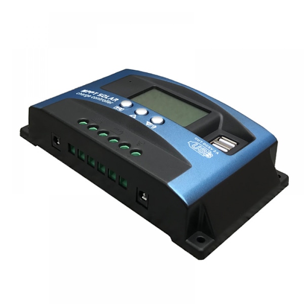 40A MPPT solcellelader, 12V 24V USB solcellepanelbatteri