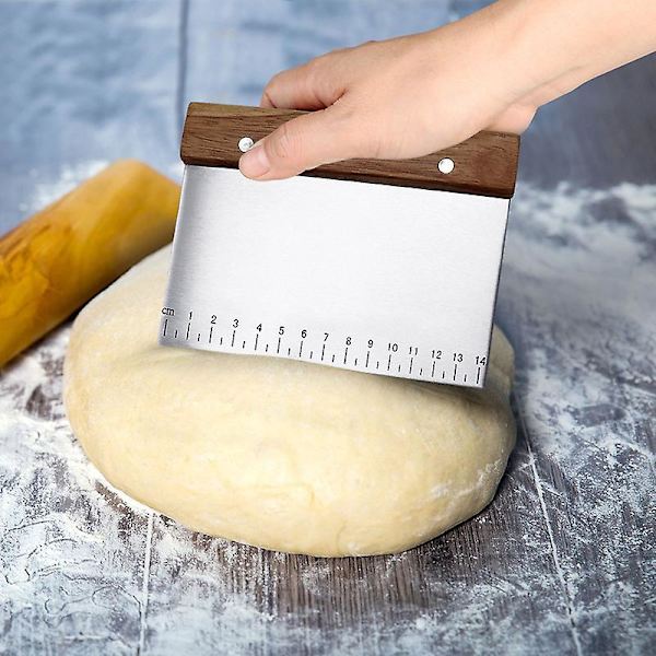 Træhåndtag Rustfrit Stål Dejskraber Kage Dejskraber Do