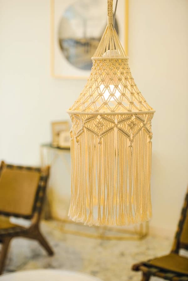 Boho-lampskärm hängande pendellampa lock modern kontor sovrum