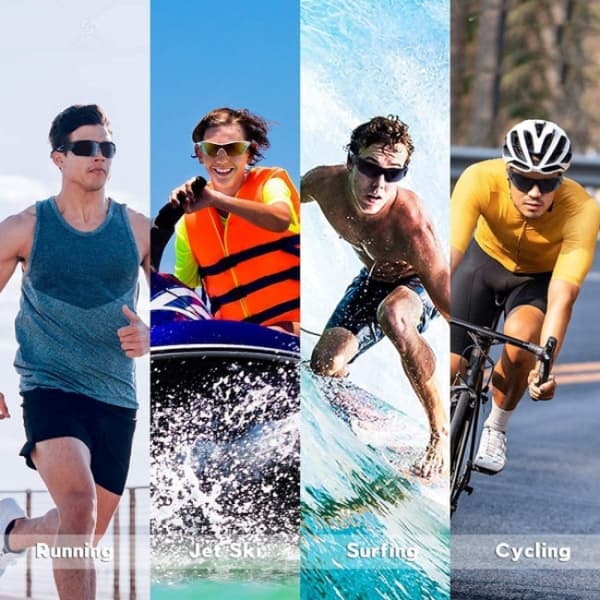 Sorte stel grå linse solbriller cykelsolbriller solsejl dustpro
