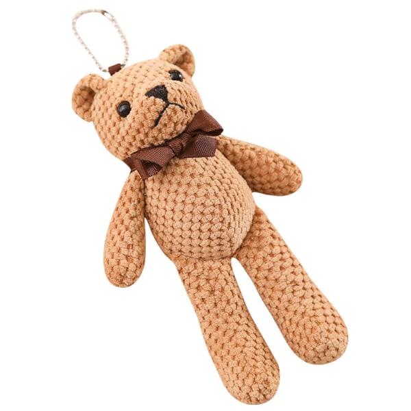 18CM Bear Stuffed Plush Toys Baby Cute Dress Key pendant Pendant